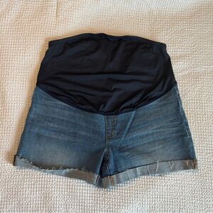 Madewell Maternity High-Rise Denim Shorts